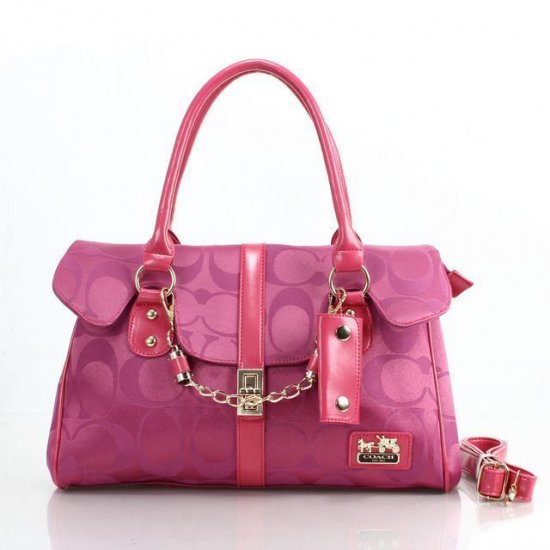 Coach Ring Chain Large Pink Satchels FBW | Women